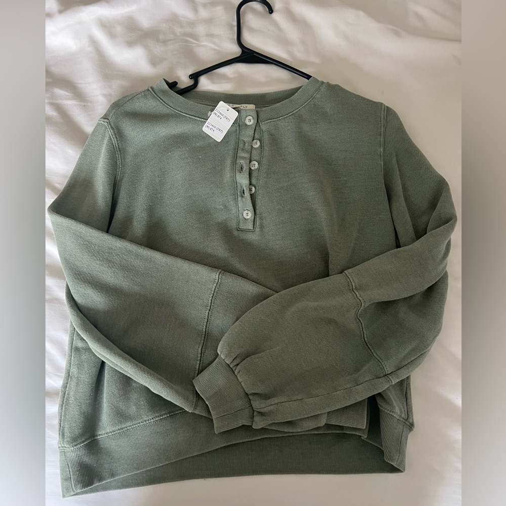 Z supply green crew neck sweatshirt new with tags size medium